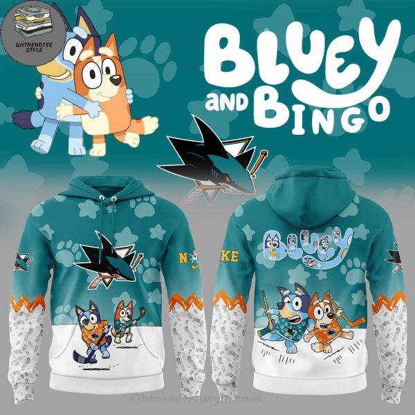 San Jose Sharks Bluey And Bingo Night Limited Edition Hoodie