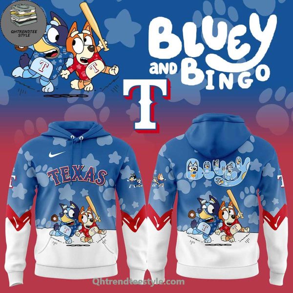 Texas Rangers x Bluey and Bingo Night 2025 Limited Edition Hoodie