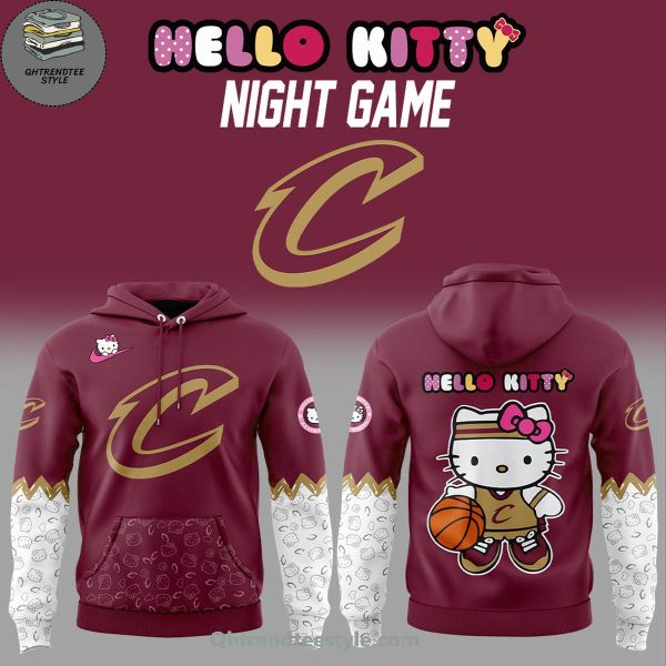 Cleveland Cavaliers NBA x Hello Kitty Night Game 2025 Hoodie