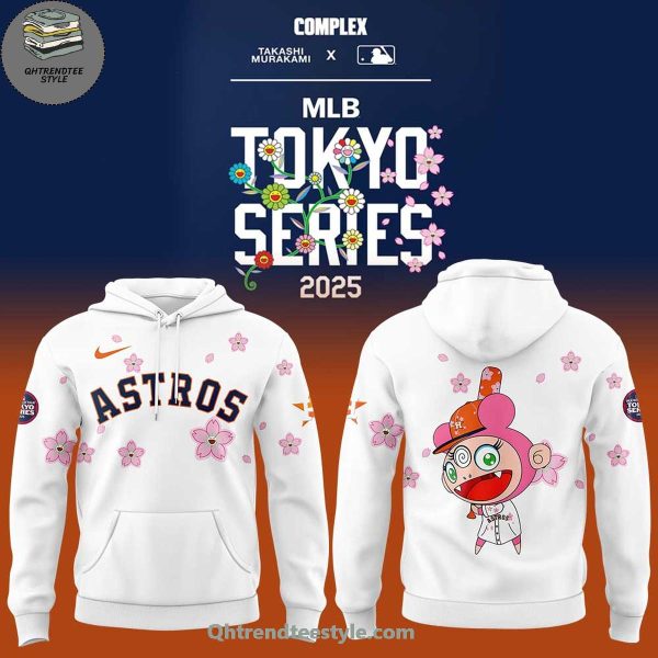 Houston Astros Takashi Murakami x MLB World Tour Tokyo Series For Fans White Hoodie