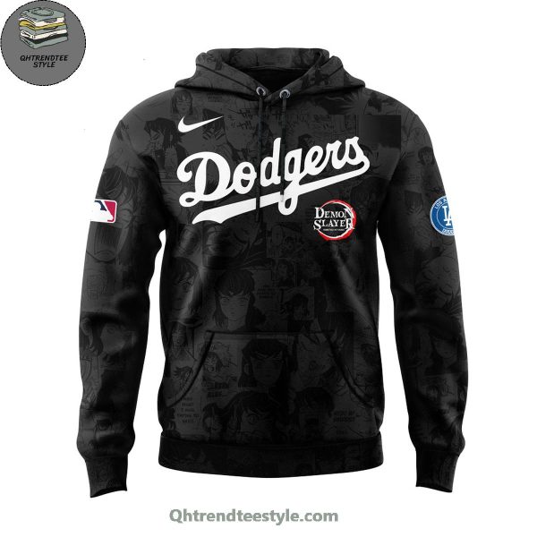 Los Angeles Dodgers MLB x Demon Slayer Inosuke Hashibira Black Hoodie