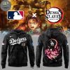 Los Angeles Dodgers MLB x Demon Slayer Zenitsu Agatsuma Black Hoodie