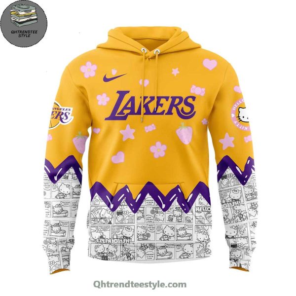 Los Angeles Lakers x Hello Kitty Night Game 2025 Hoodie