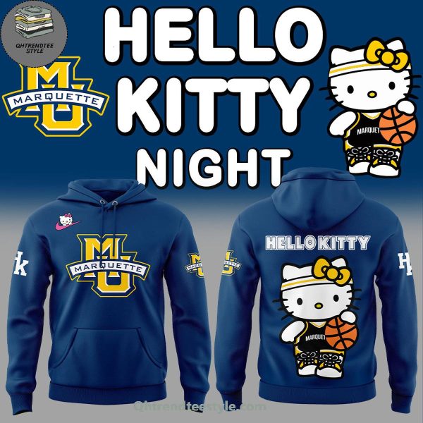 Marquette Golden Eagles Basketball x Hello Kitty Night Game For Fans Hoodie