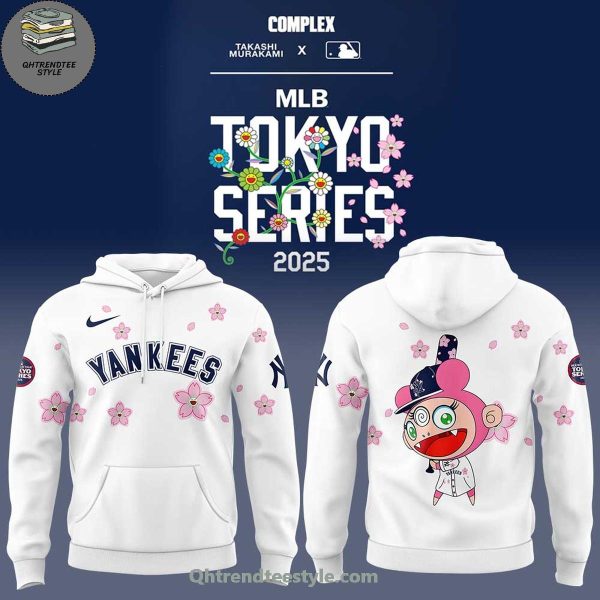 New York Yankees Takashi Murakami x MLB World Tour Tokyo Series For Fans White Hoodie