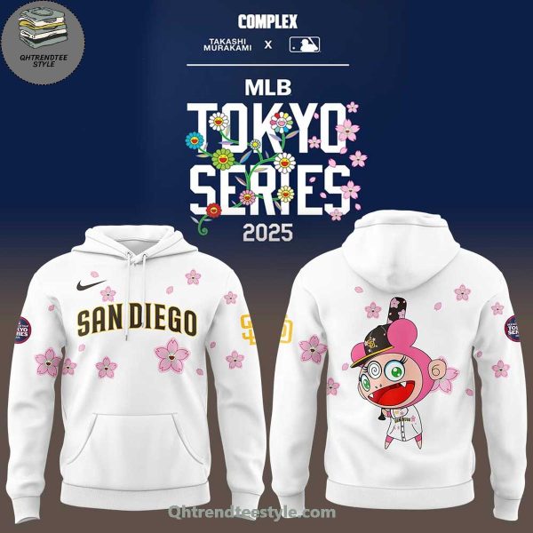 San Diego Padres Takashi Murakami x MLB World Tour Tokyo Series For Fans White Hoodie