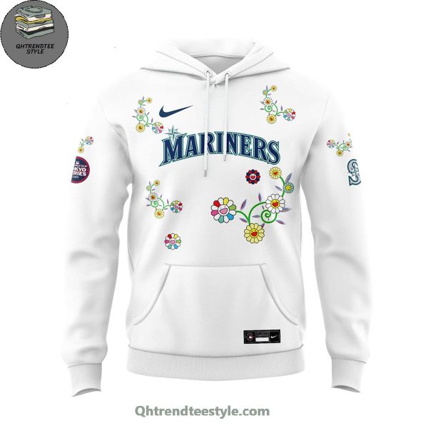 Seattle Mariners MLB x Takashi Murakami World Tour Tokyo Series Mix Flower Hoodie