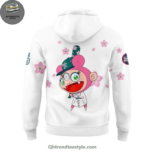 Seattle Mariners Takashi Murakami x MLB World Tour Tokyo Series For Fans White Hoodie