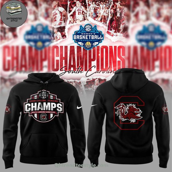 South Carolina Gamecocks 2025 Women’s Basketball Tournament Champions Hoodie