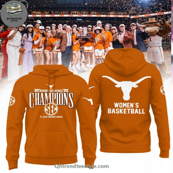 Texas Longhorns 2025 SEC Women’s Basketball Regular Season Champions Hoodie