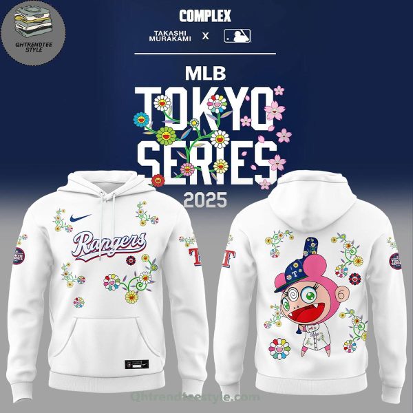 Texas Rangers MLB x Takashi Murakami World Tour Tokyo Series Mix Flower Hoodie